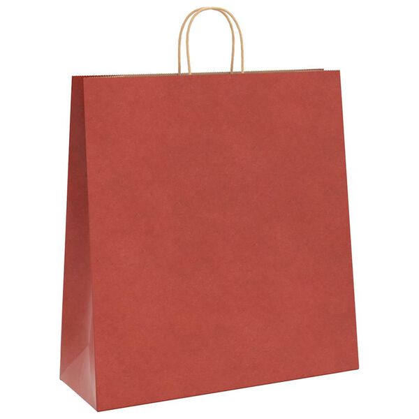 vidaXL Papiertragetaschen 250 Stk. mit Henkeln Rot 45x17x48 cm