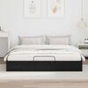 vidaXL Ottoman Bettgestell Schwarz Eichen-Optik 193 x 120 x 25 cm