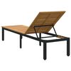 vidaXL Sonnenliege Schwarz 200 x 55 x 35 cm Massivholz Akazie