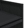 vidaXL 13-tlg. Garten-Essgruppe mit Kissen Schwarz Poly Rattan