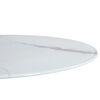 vidaXL Tischplatte Wei&szlig; &Oslash;80 cm Glas in Marmoroptik