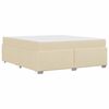vidaXL Bettrahmen mit Matratze Creme 180 x 200 cm Stoff