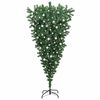 vidaXL Umgedrehter Kunst Weihnachtsbaum mit Kugelset Gr&uuml;n 240 cm PVC