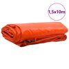 vidaXL Plane 650g / m&sup2; Orange 1,5 x 10 m Canvas mit PVC-Beschichtung