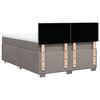vidaXL Boxspringbett mit Matratze Taupe 140x200 cm Stoff