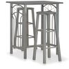 vidaXL 3-tlg. Bar-Set Holz und Stahl Anthrazit