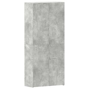 vidaXL Schuhschrank mit Regal Grau 80 x 35,5 x 180 cm Holzwerkstoff