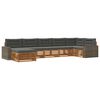vidaXL Outdoor-Sofagarnitur 7 stk. Natur und Anthrazit