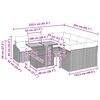 vidaXL Garten-Sofa-Set mit Speicher 9 pcs Grau Poly Rattan