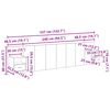 vidaXL Kopfteil mit Schrank 3 pcs Artisan-Eiche Holzwerkstoff