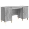 vidaXL Schreibtisch Graues Sonoma 142,5 x 50 x 75 cm Holzwerkstoff