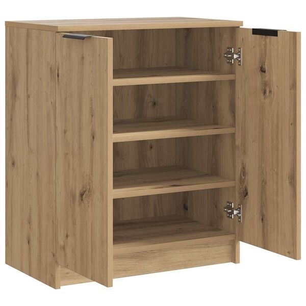 vidaXL Schuhschrank Artisan-Eiche 59x35x70 cm Holzwerkstoff