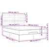 vidaXL Ottoman-Bett mit Matratzen Schwarz 140x190 cm Samt