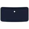 vidaXL Luxus-Waschbecken Rechteckig Matt Dunkelblau 71x38 cm Keramik