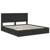 vidaXL Aufbewahrungsbett Schwarz 200 x 200 cm Holzwerkstoff