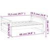 vidaXL Hundebett 75,5x55,5x28 cm Massivholz Kiefer