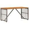 vidaXL Tisch f&uuml;r Outdoor Grau 80 x 40 x 40 cm Stahl und Poly Rattan