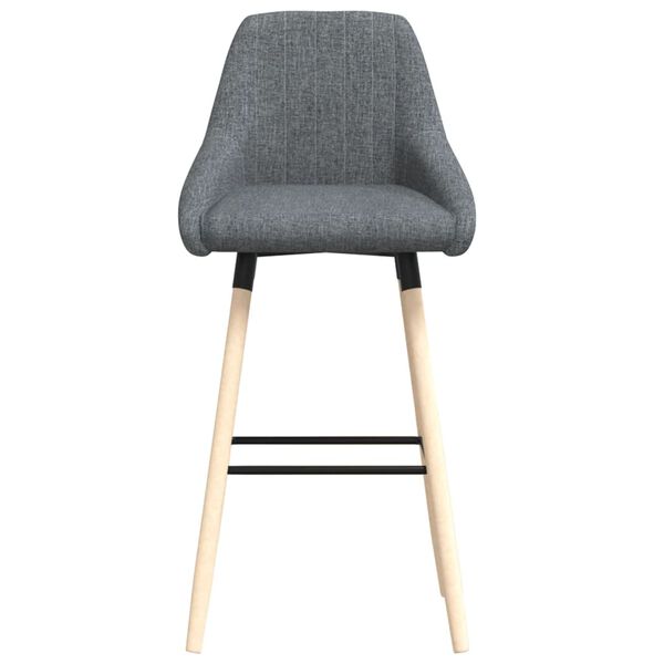 vidaXL Barhocker 2 Stk. Dunkelgrau Stoff