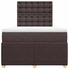 vidaXL Boxspringbett mit Matratze Dunkelbraun 120x190 cm Stoff