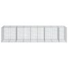 vidaXL Gabione mit Deckel 450x100x100 cm Verzinktes Eisen