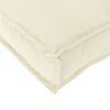 vidaXL Kissen 2 pcs Creme 40 x 40 x 8 cm Oxford-Stoff