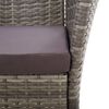 vidaXL 7-tlg. Garten-Essgruppe Poly Rattan und Massivholz Akazie Grau