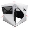 vidaXL Huntingzelt Wei&szlig; Blackout 2-Personen Polyester und Stahl
