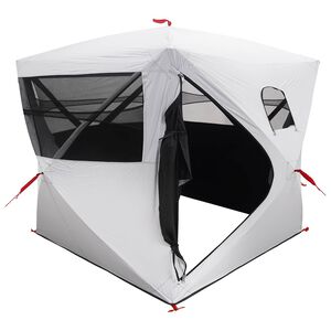 vidaXL Huntingzelt Wei&szlig; Blackout 2-Personen Polyester und Stahl