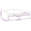 vidaXL Tagesbett Hellgrau 100x200 cm Stoff