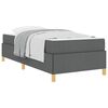 vidaXL Bettrahmen mit Matratze Dunkelgrau 100 x 200 cm Stoff