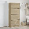 vidaXL Schuhschrank mit 4 Klappen Sonoma-Eiche 80x34x187,5 cm