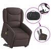 vidaXL Massagesessel mit Aufstehhilfe Dunkelbraun Stoff