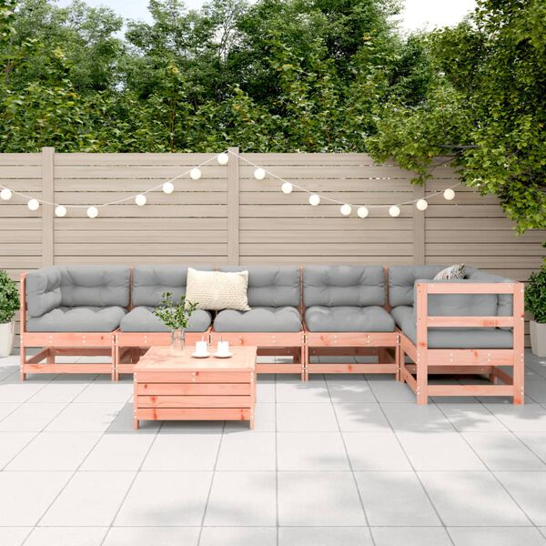 vidaXL 7-tlg. Garten-Sofagarnitur Massivholz Douglasie