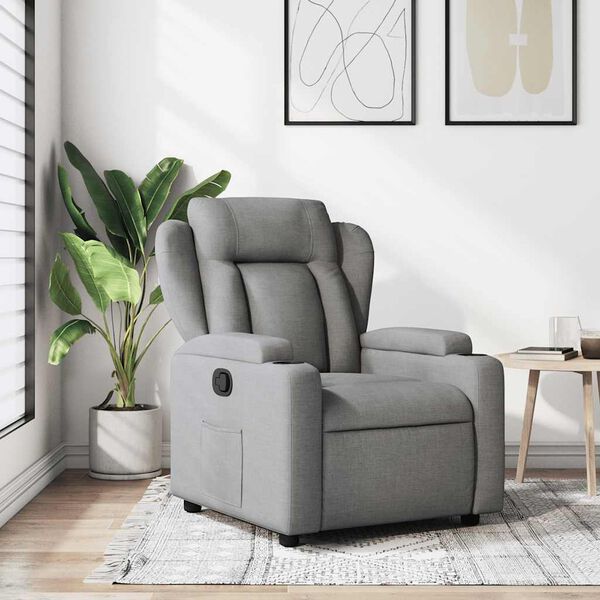 vidaXL Relaxsessel Hellgrau Stoff
