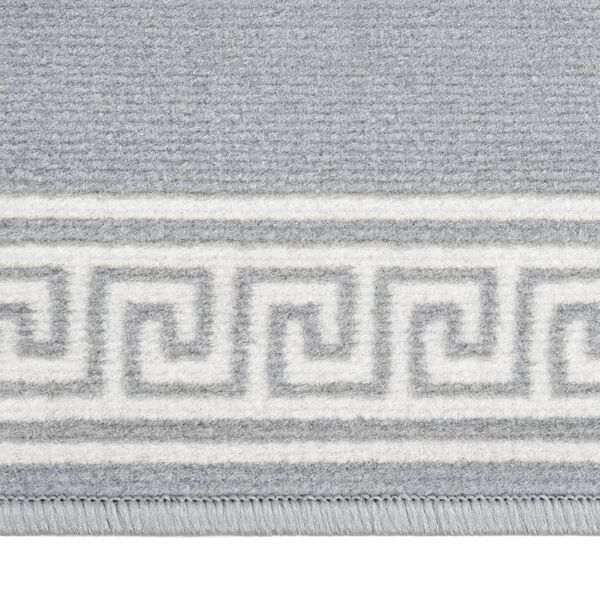 vidaXL Teppichl&auml;ufer BCF Grau mit Motiv 80x200 cm