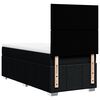 vidaXL Boxspringbett mit Matratze Schwarz 100x200 cm Stoff