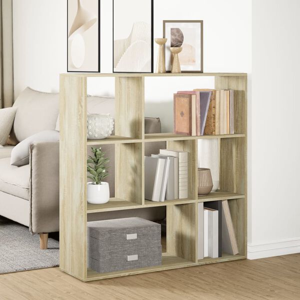 vidaXL Raumteiler-B&uuml;cherregal Sonoma-Eiche 102x29x103,5 cm