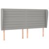 vidaXL Kopfteil mit Ohren Hellgrau 183x23x118/128 cm Stoff