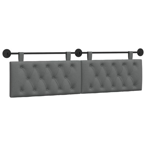 vidaXL H&auml;ngevorderseite Wandmontiert Dunkelgrau 170 x 55 x 7 cm Stoff