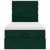 vidaXL Ottoman-Bett mit Matratzen Dunkelgr&uuml;n 80x200 cm Samt
