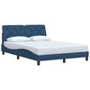 vidaXL Bettgestell ohne Matratze Blau 120x200 cm Stoff