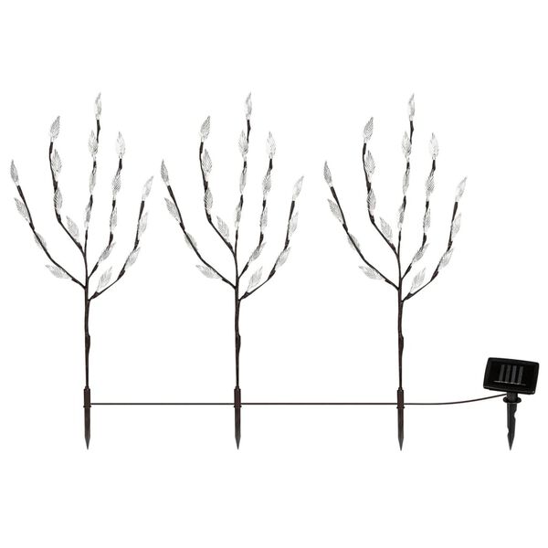 HI LED-Strauch Solar 50 cm Transparent und Braun