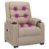 vidaXL Massagesessel mit Aufstehhilfe Cappuccino-Braun Kunstleder