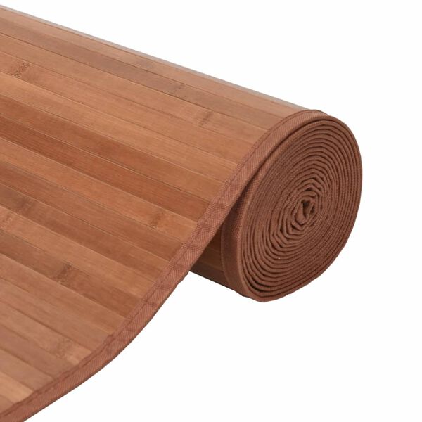 vidaXL Teppich Rechteckig Braun 60x200 cm Bambus