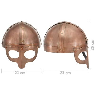 vidaXL Wikinger-Helm Antik Replik LARP Kupfern Stahl