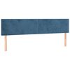 vidaXL Boxspringbett mit Matratze Dunkelblau 180x200 cm Samt