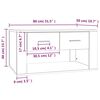 vidaXL Couchtisch Schwarz 80x50x40 cm Holzwerkstoff