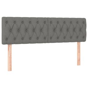 vidaXL Kopfteile Dunkelgrau 144x7x78/88 cm Stoff
