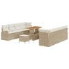 vidaXL Garten-Sofa-Set 11 Stk. 10-Sitzanzahl Beige