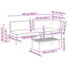 vidaXL Sofa Set mit Kissen Uni 3 pcs Anthrazit Massivholz Akazie
